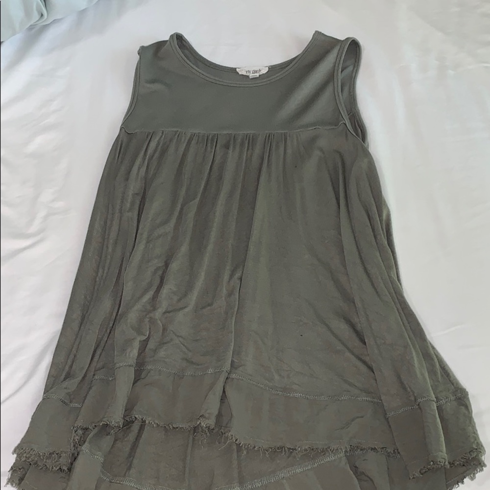 Olive green top